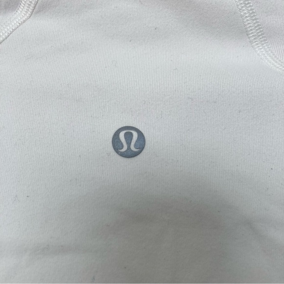 Lululemon White Half Zip Kangaroo Pocket Jacket, Size 12 - Picture 5 of 10